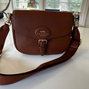 Coach Saddle Bag Purse Brown Cognac Color